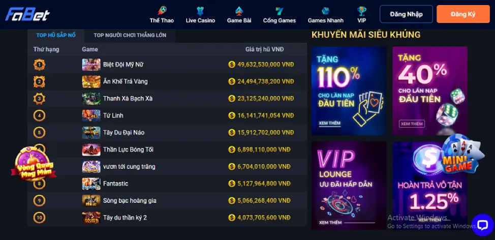 Tổng hợp các trò chơi cá cược và thể thao tại 33wwin link mới